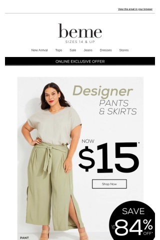 3 HOURS LEFT! $15 Designer Pants & Skirts