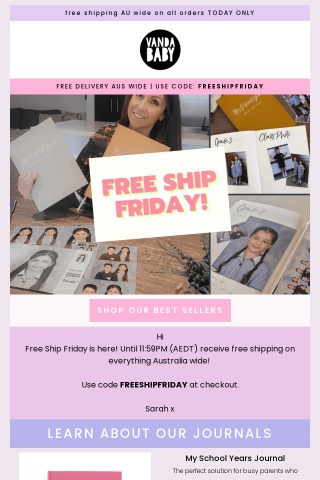 Free Ship Friday - Ends in 3 HOURS!