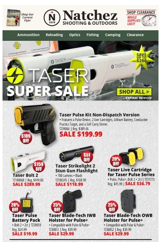 📣 Taser Super Sale! Save Up to $200! 📣