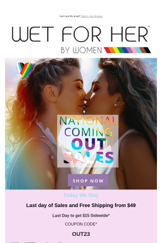 National Coming Out Sales - Last Chance