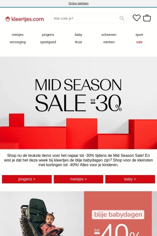 😍 Mid Season Sale! | Blije Babydagen tot -40%