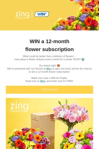 Win a 12-month flower subscription!