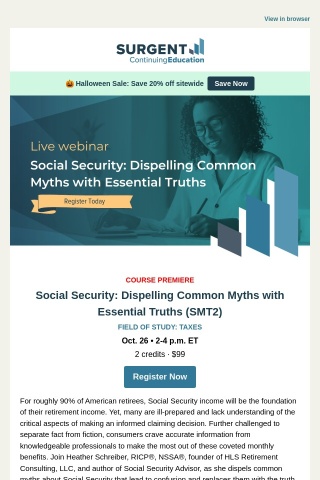 ⚠️ New Course! Social Security myths and truths
