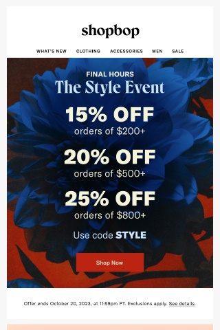 Last chance: final hours of The Style Event