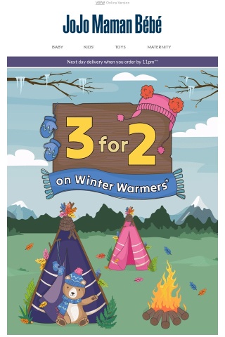 Get 3 for 2 on selected winter warmers