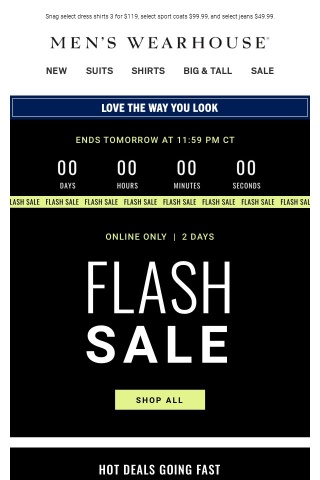 Be the first! 2-Day Flash Sale starts NOW