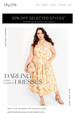New Darling Dresses + 50% Off* Jeans In-Store & Online