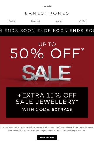 Last Weekend of Sale | Extra 15% off