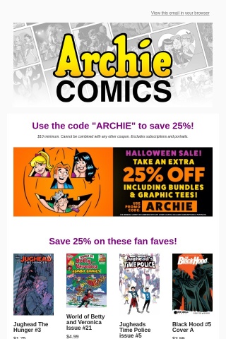 NEW spooky sale on comics all weekend!