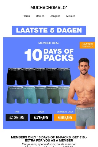10-packs vanaf €69,95! 10-days of 10-packs!🔥⏳