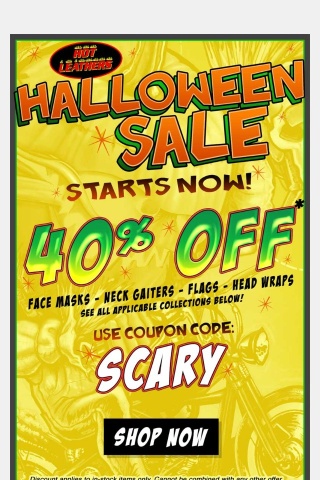 👻 40% Halloween Sale!