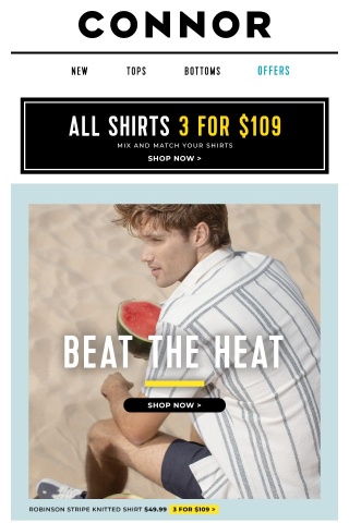 Beat the Heat | 3 Shirts for $109