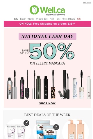 It's National Lash Day! Save up to 50% TODAY ONLY