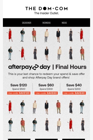 Final Hours: Last Chance to Spend & Save!