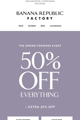 Celebrate the first day of spring with 50% off