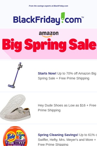 LIVE NOW: Amazon Big Spring Sale