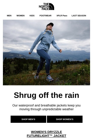 Stay dry in unpredictable weather