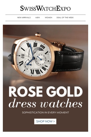 Rose Gold Dress Watches Sale: Rolex, Patek Philippe & More