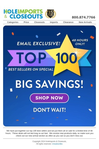 📣Best Of The Best Sale! Top 100 Items